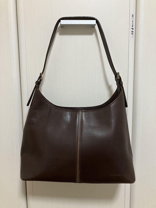 BURBERRY Shoulder Bag Purse Nova Check Brown Authentic