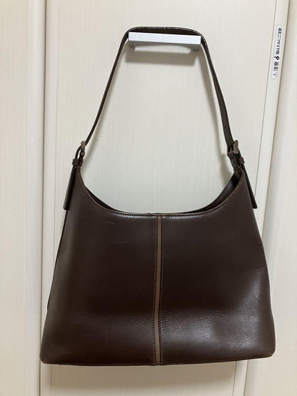 BURBERRY Shoulder Bag Purse Nova Check Brown Authentic