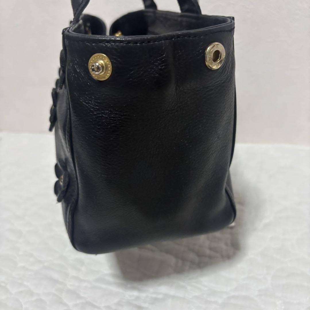 BURBERRY BLUE LABEL Hand Bag Tote Purse 2way Nova Check Leather Black Authentic