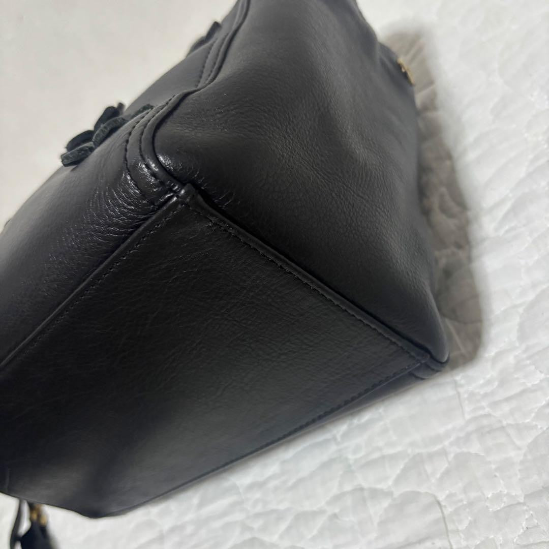 BURBERRY BLUE LABEL Hand Bag Tote Purse 2way Nova Check Leather Black Authentic