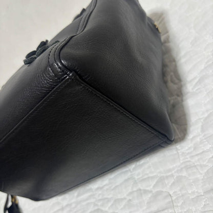 BURBERRY BLUE LABEL Hand Bag Tote Purse 2way Nova Check Leather Black Authentic