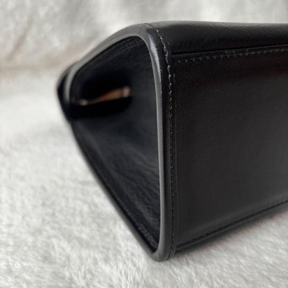BURBERRYS Hand Bag Tote Purse Nova Check Leather Black Authentic