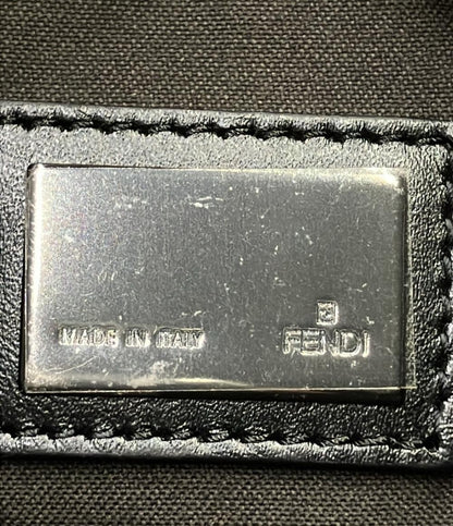 FENDI Hand Bag Tote Purse FF Zucchino Black Authentic