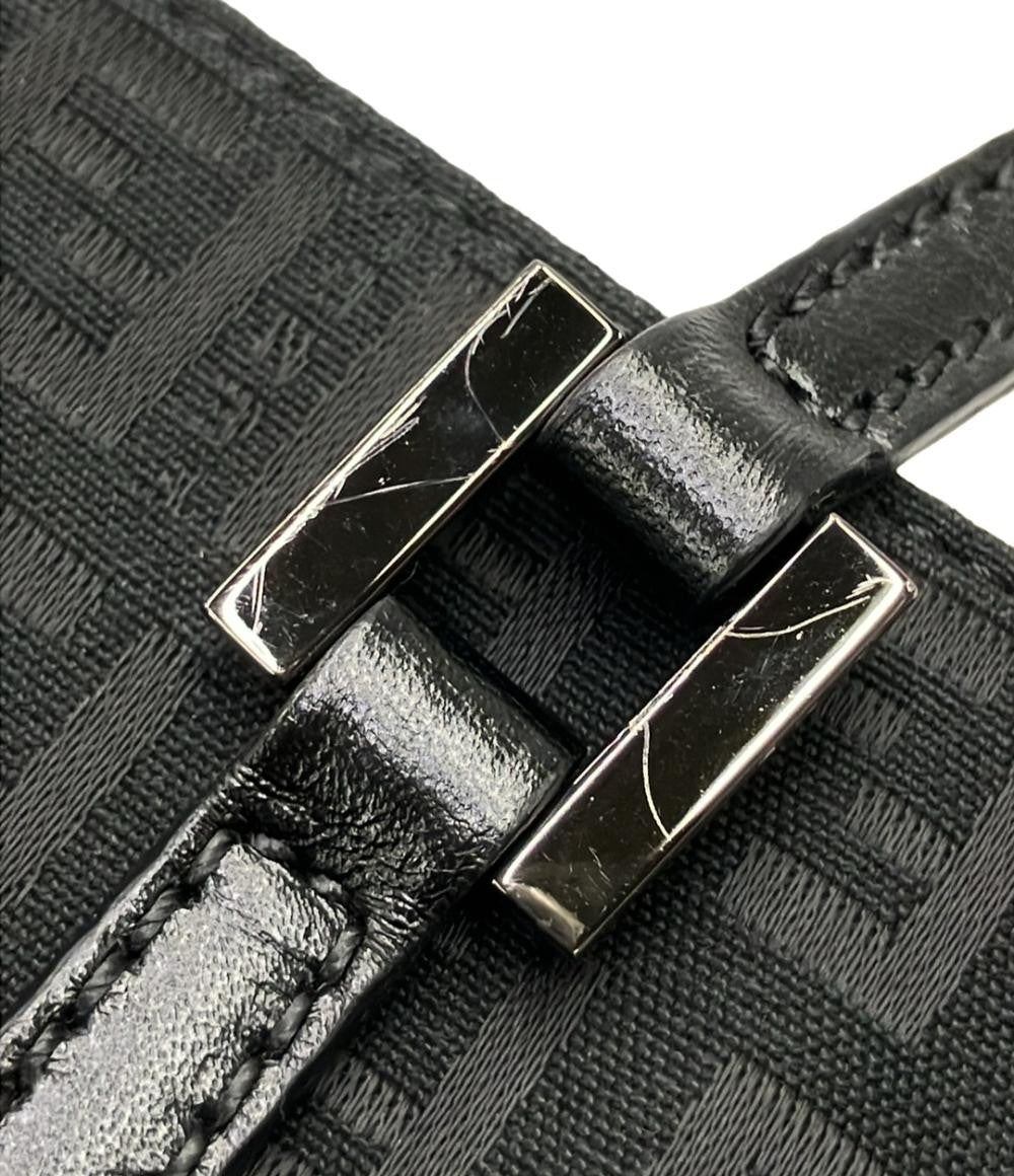 FENDI Hand Bag Tote Purse FF Zucchino Black Authentic