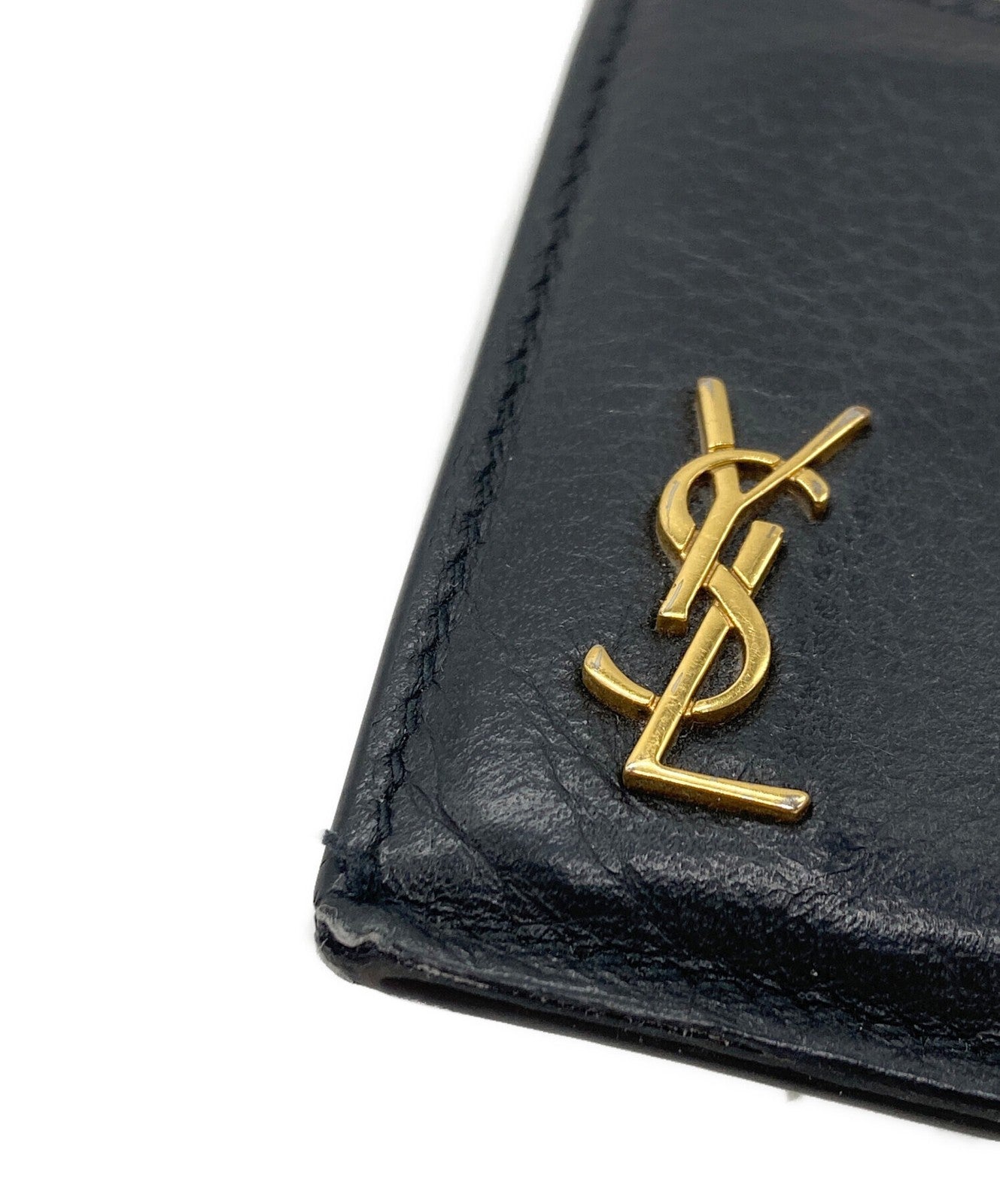 Saint Laurent Paris Fragment Case Purse YSL Cassandra Black Authentic