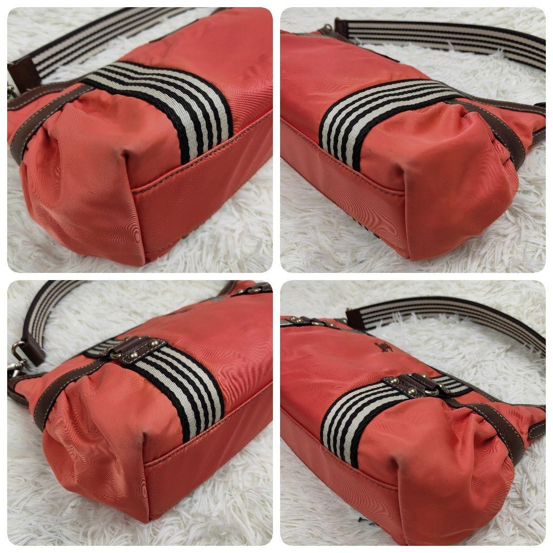BURBERRY BLUE LABEL Shoulder Bag Purse 2way Nylon Leather Authentic