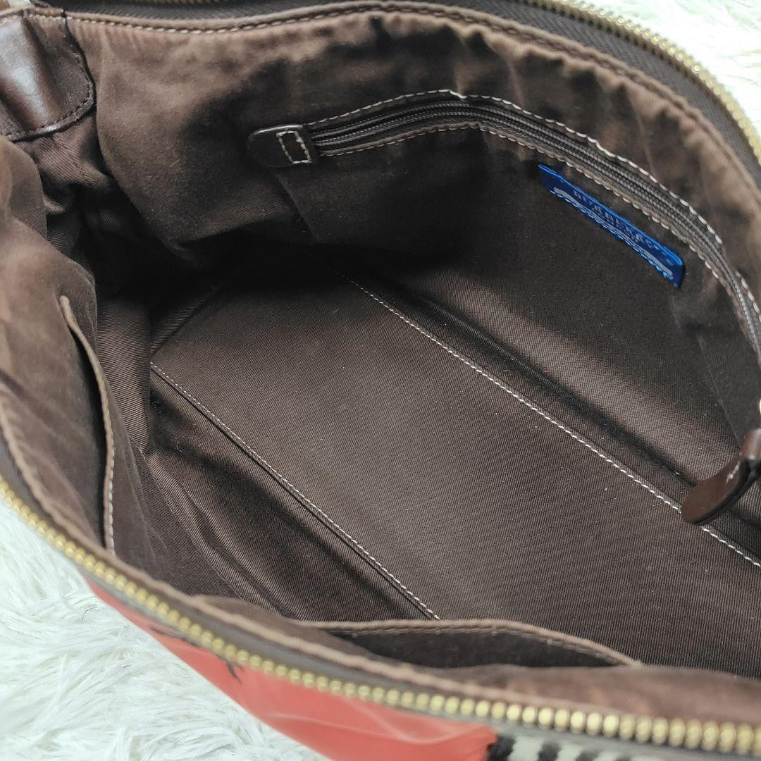 BURBERRY BLUE LABEL Shoulder Bag Purse 2way Nylon Leather Authentic