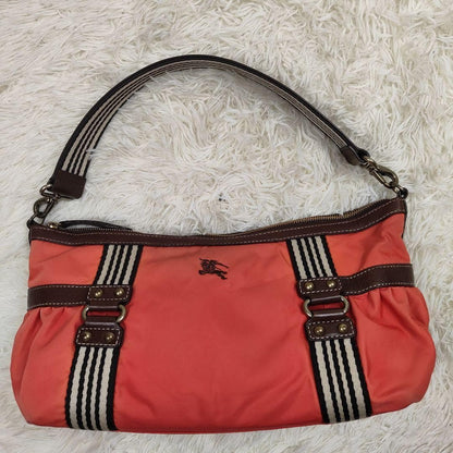 BURBERRY BLUE LABEL Shoulder Bag Purse 2way Nylon Leather Authentic