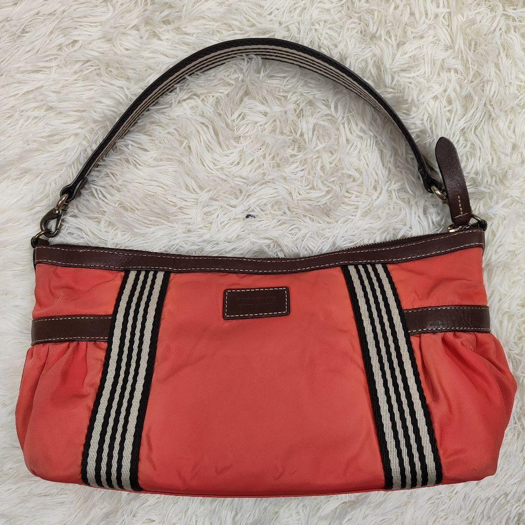BURBERRY BLUE LABEL Shoulder Bag Purse 2way Nylon Leather Authentic