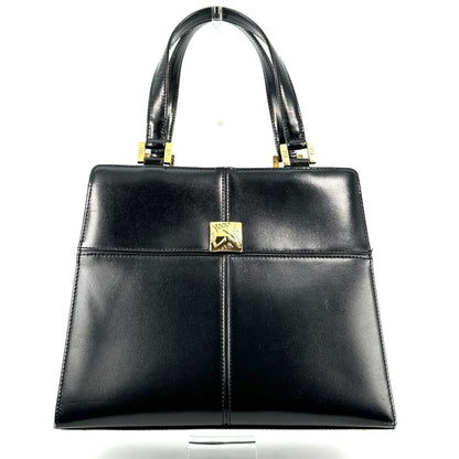 Saint Laurent Hand Bag Tote Purse YSL Leather Black Authentic