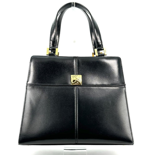 Saint Laurent Hand Bag Tote Purse YSL Leather Black Authentic