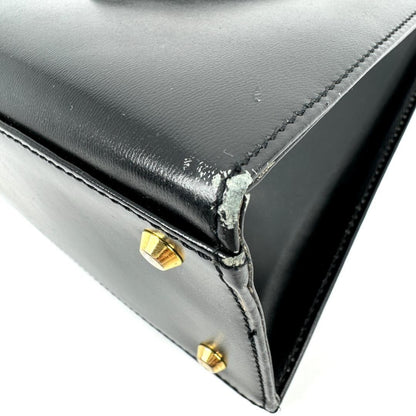 Saint Laurent Hand Bag Tote Purse YSL Leather Black Authentic