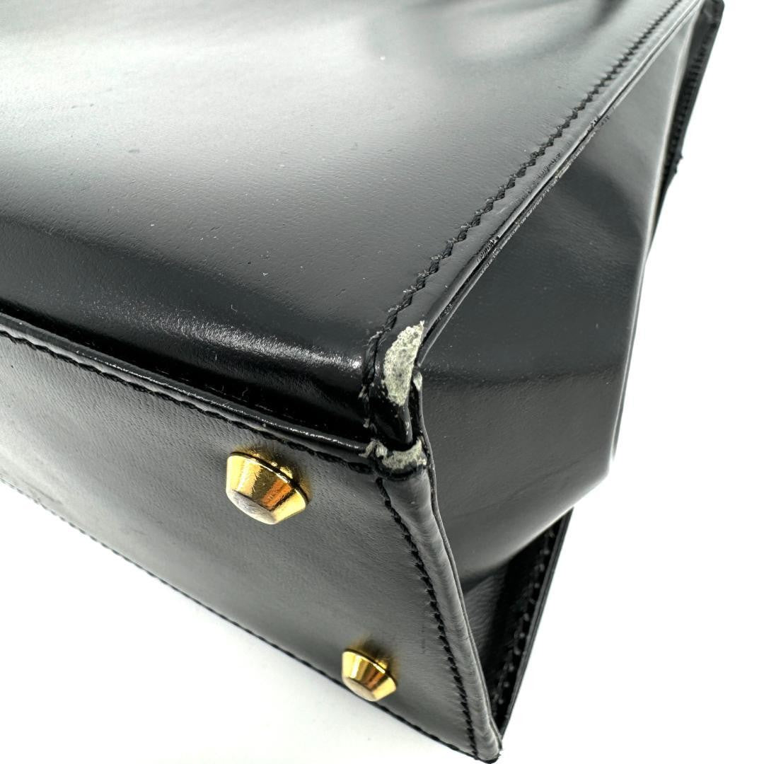 Saint Laurent Hand Bag Tote Purse YSL Leather Black Authentic