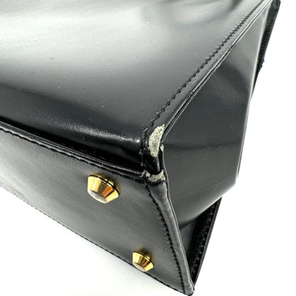 Saint Laurent Hand Bag Tote Purse YSL Leather Black Authentic