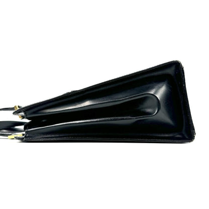 Saint Laurent Hand Bag Tote Purse YSL Leather Black Authentic