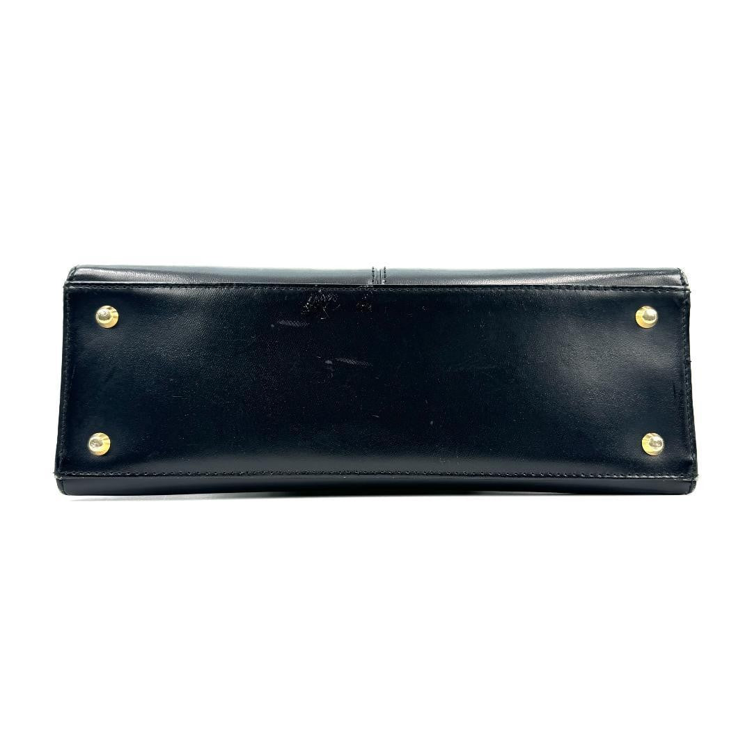 Saint Laurent Hand Bag Tote Purse YSL Leather Black Authentic