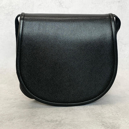 Saint Laurent Bag YSL Shoulder Purse  		Leather Black Gold Vintage Authentic