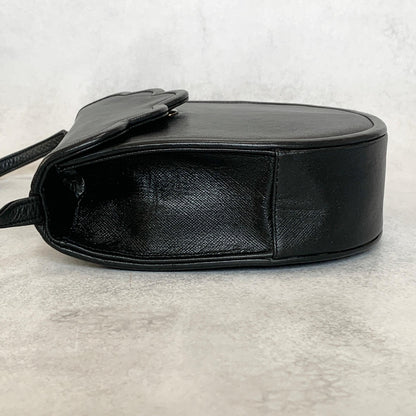 Saint Laurent Bag YSL Shoulder Purse  		Leather Black Gold Vintage Authentic