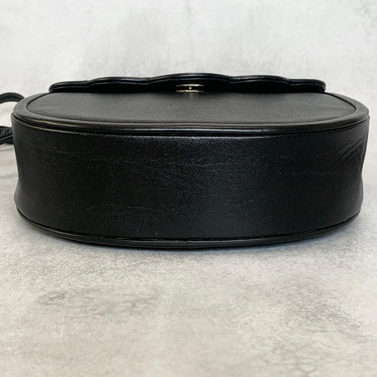 Saint Laurent Bag YSL Shoulder Purse  		Leather Black Gold Vintage Authentic