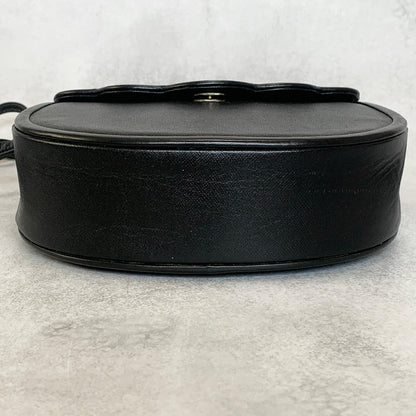 Saint Laurent Bag YSL Shoulder Purse  		Leather Black Gold Vintage Authentic