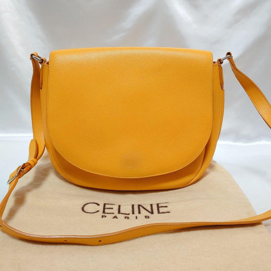 CELINE Shoulder Bag Purse Leather Authentic