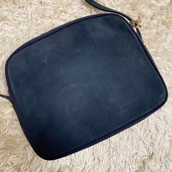 Salvatore Ferragamo shoulder bag Purse VARA RIBBON Dark Navy Nubuck Leather