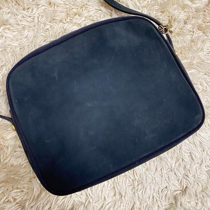 Salvatore Ferragamo shoulder bag Purse VARA RIBBON Dark Navy Nubuck Leather