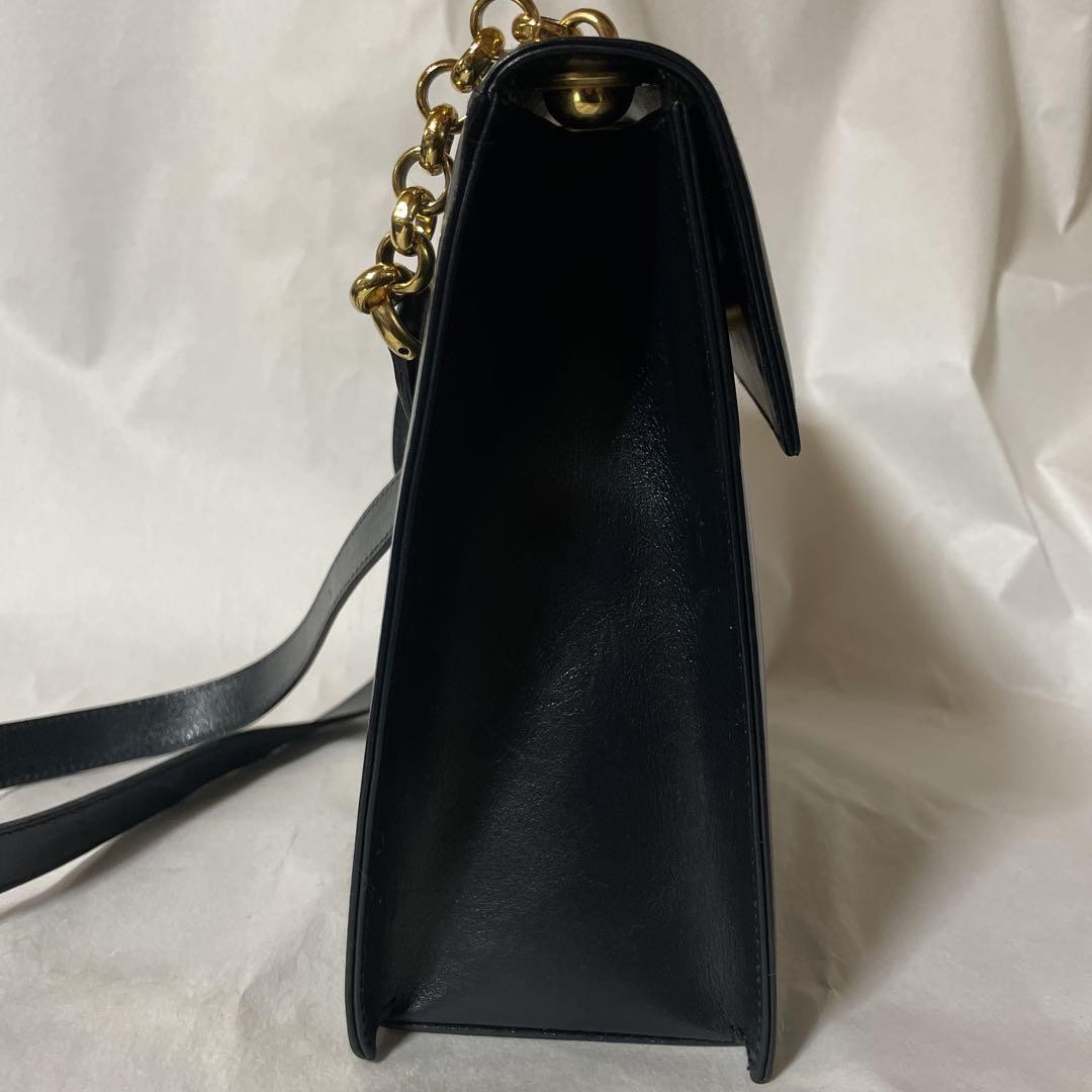 Salvatore Ferragamo shoulder bag Purse Black Authentic Leather Women's Used
