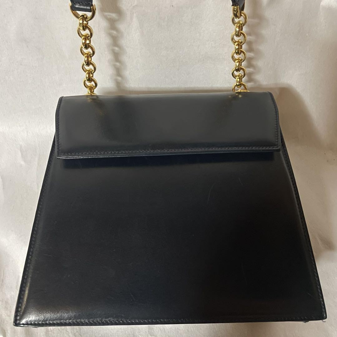 Salvatore Ferragamo shoulder bag Purse Black Authentic Leather Women's Used