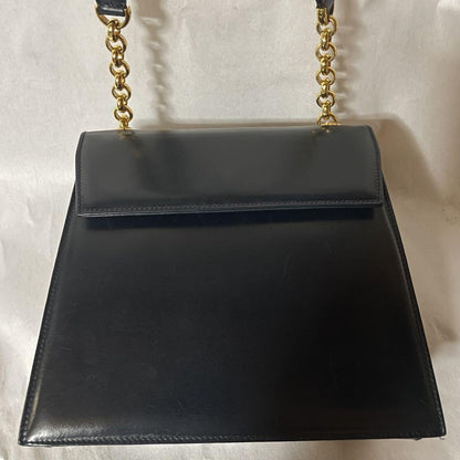 Salvatore Ferragamo shoulder bag Purse Black Authentic Leather Women's Used