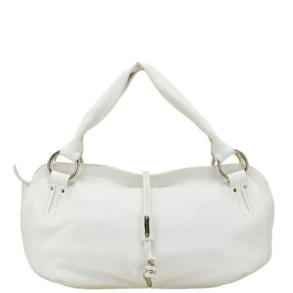 CELINE handbag Purse BITTERSWEET White PVC Leather Authentic Women's Used