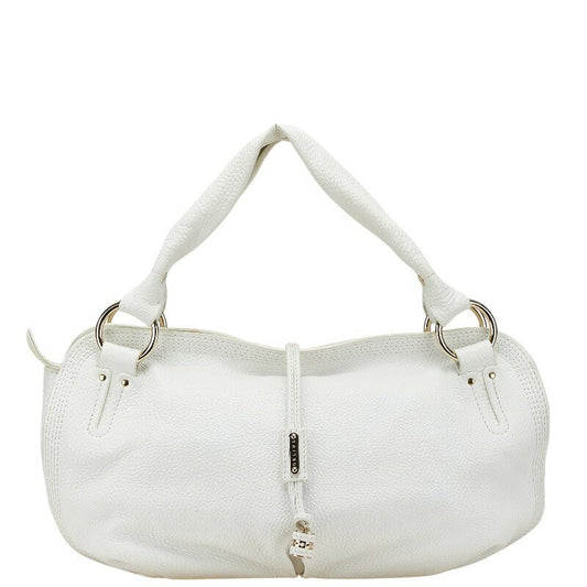 CELINE handbag Purse BITTERSWEET White PVC Leather Authentic Women's Used