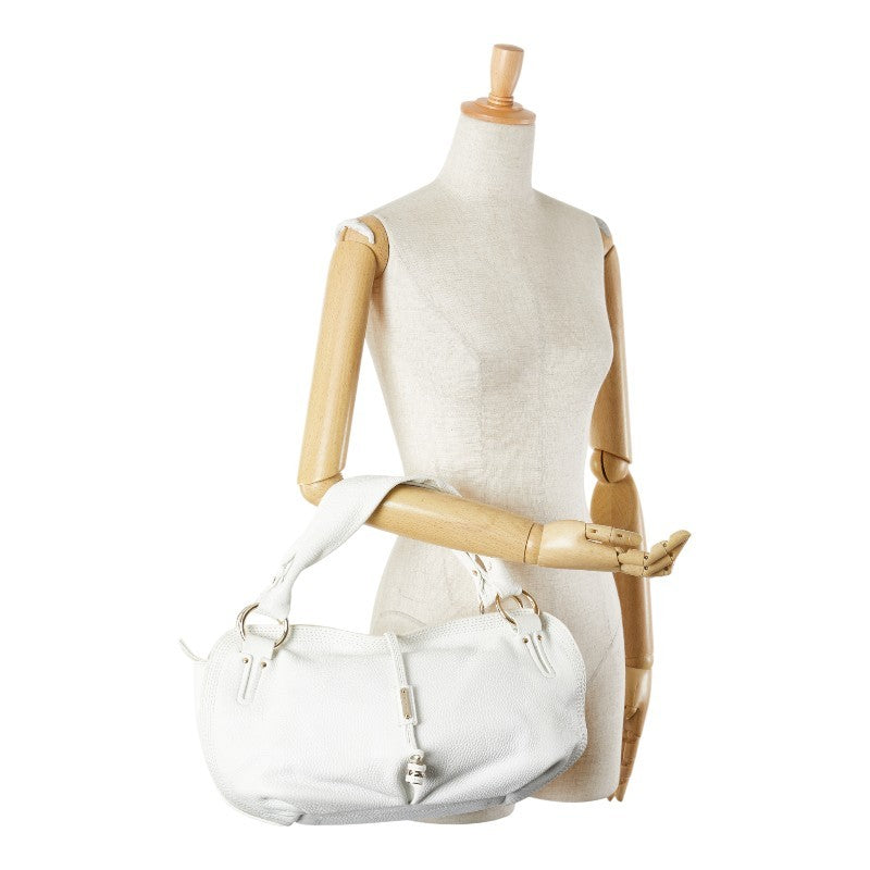 CELINE handbag Purse BITTERSWEET White PVC Leather Authentic Women's Used