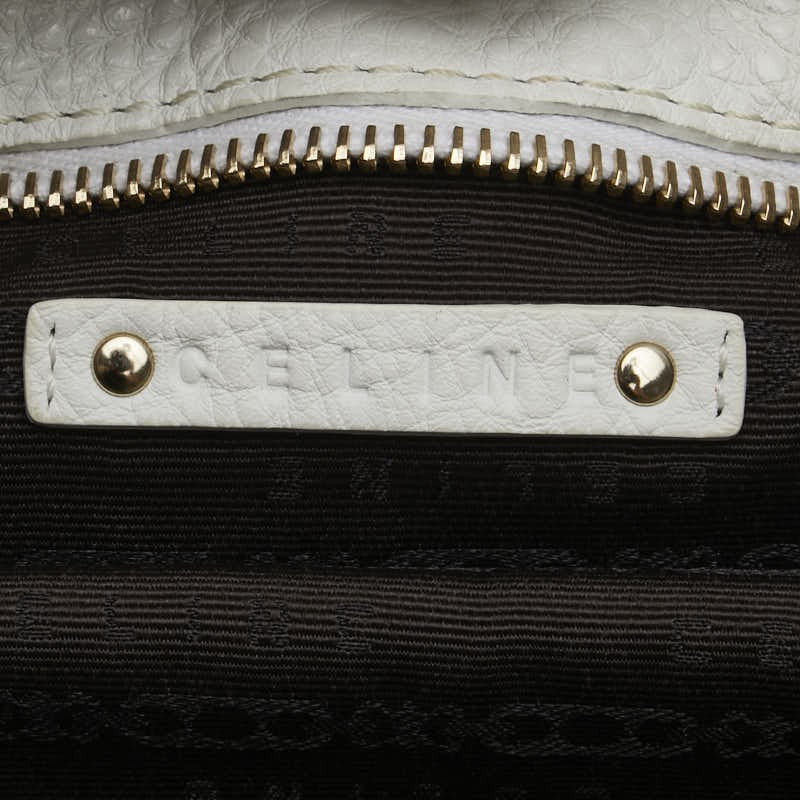 CELINE handbag Purse BITTERSWEET White PVC Leather Authentic Women's Used