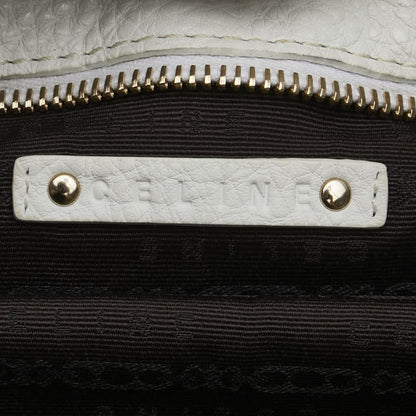 CELINE handbag Purse BITTERSWEET White PVC Leather Authentic Women's Used