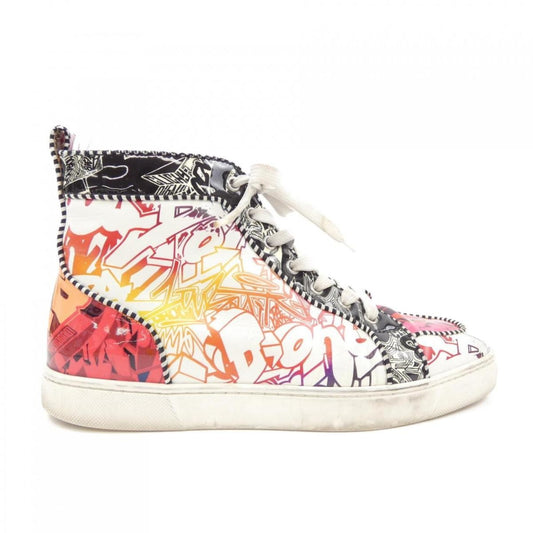 Christian Louboutin Sneakers Shoes High-cut EU 41.5 US 8.5 White Pink Authentic