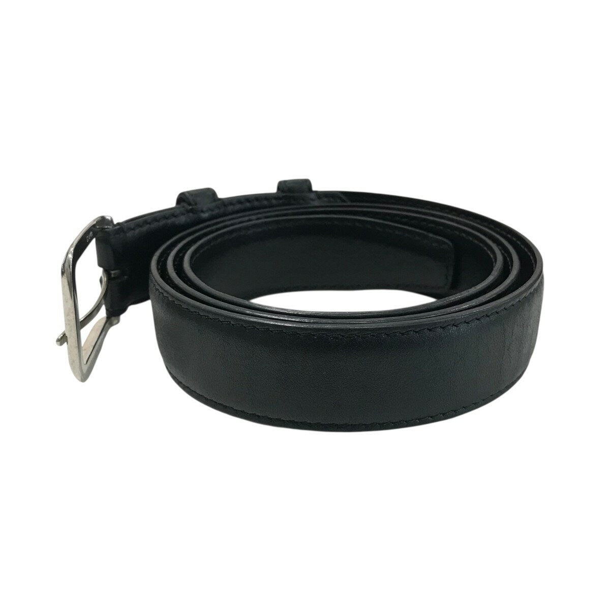 CELINE Men's Belt Black Leather Authentic