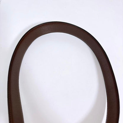 Christian Dior Men's Belt Logo Leather Black Brown Authentic