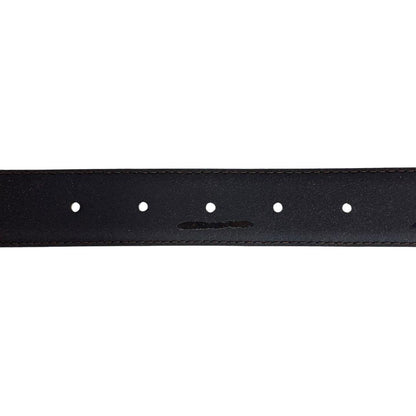 Christian Dior Men's Belt CD Leather Black Gold Authentic