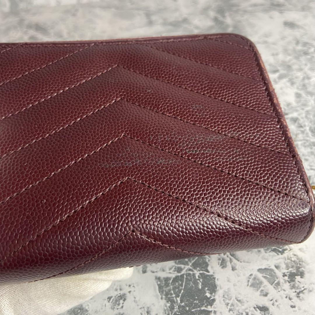 Saint Laurent Bi-fold Wallet Flap Compact Purse YSL Cassandra Authentic