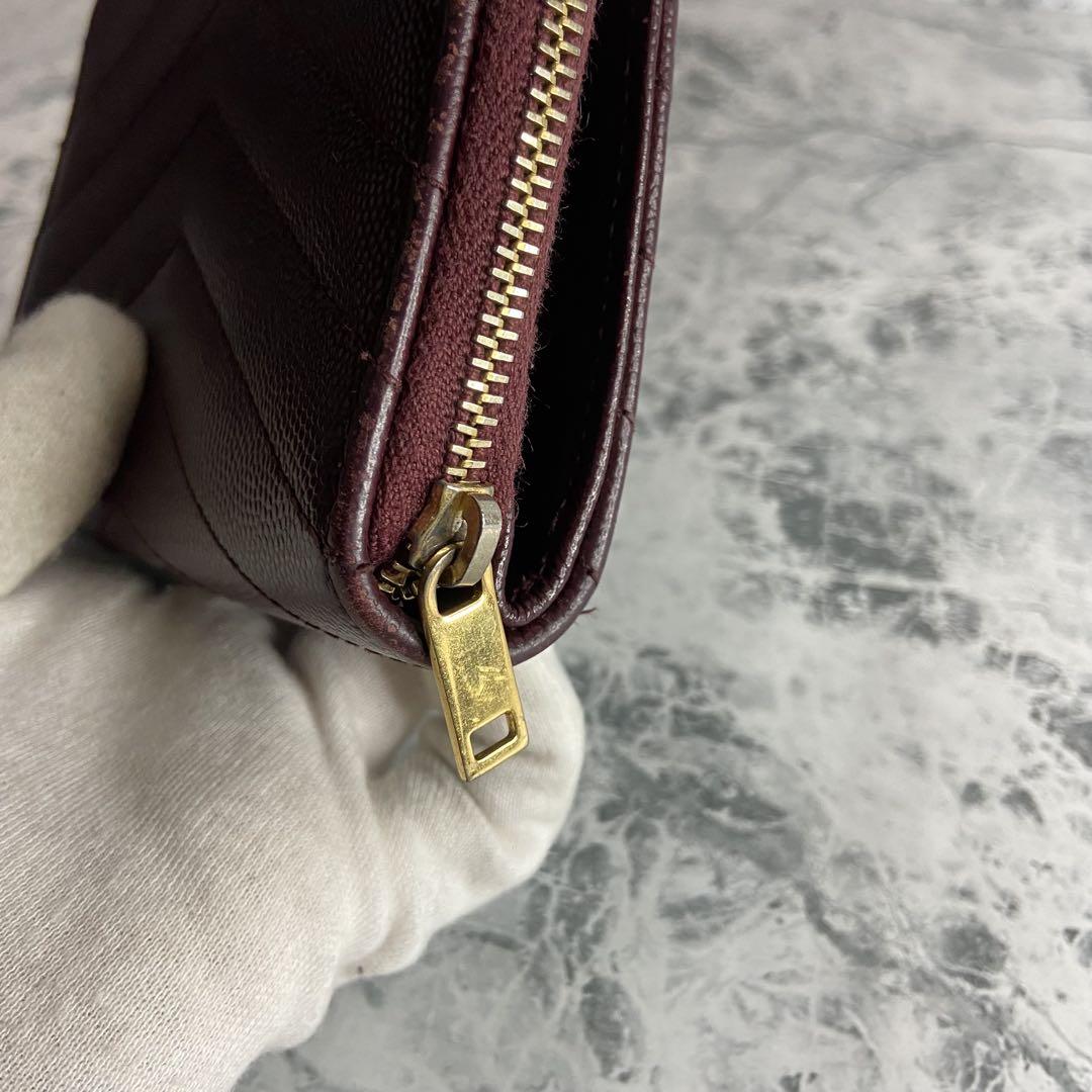 Saint Laurent Bi-fold Wallet Flap Compact Purse YSL Cassandra Authentic