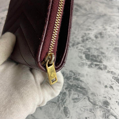 Saint Laurent Bi-fold Wallet Flap Compact Purse YSL Cassandra Authentic