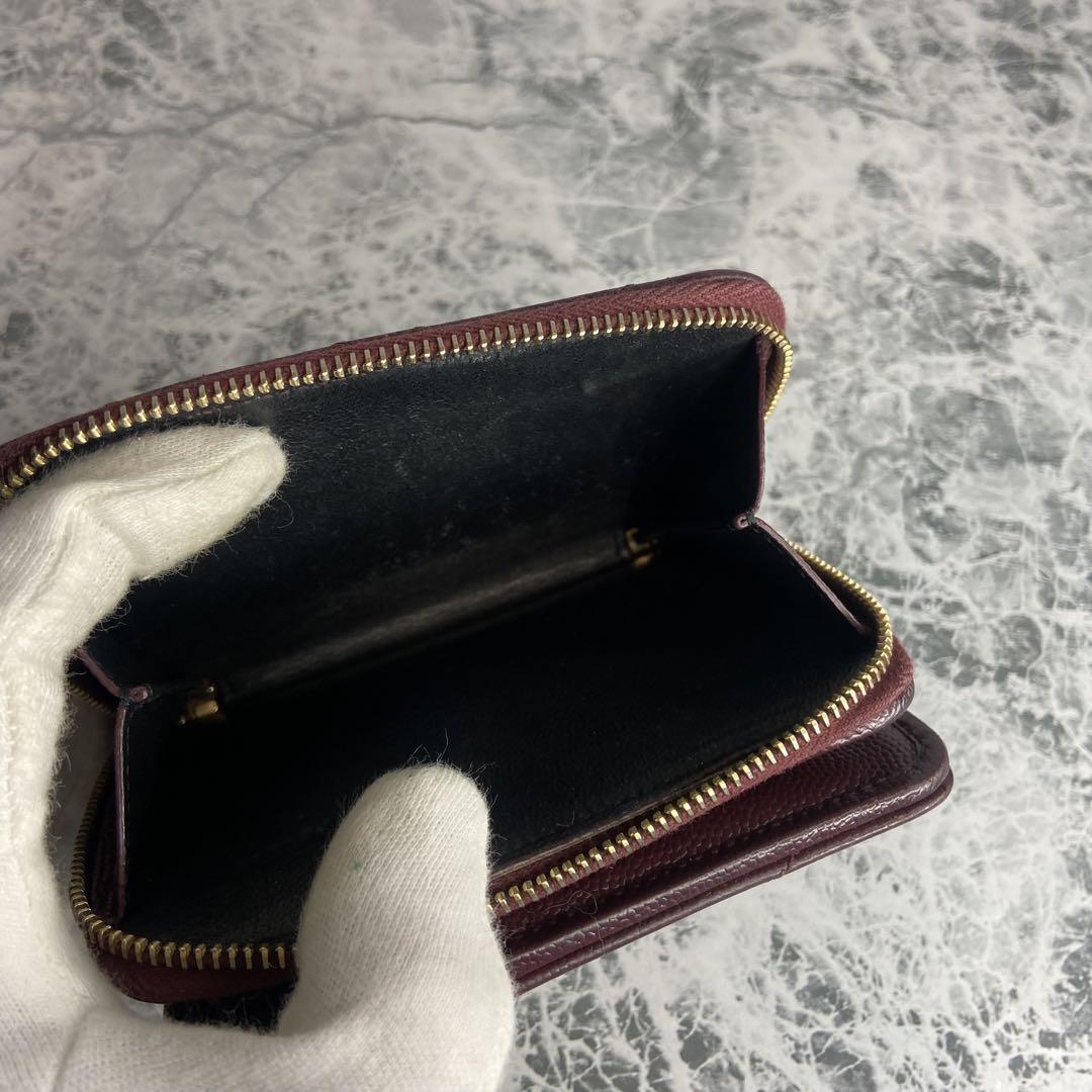 Saint Laurent Bi-fold Wallet Flap Compact Purse YSL Cassandra Authentic