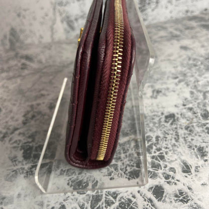 Saint Laurent Bi-fold Wallet Flap Compact Purse YSL Cassandra Authentic