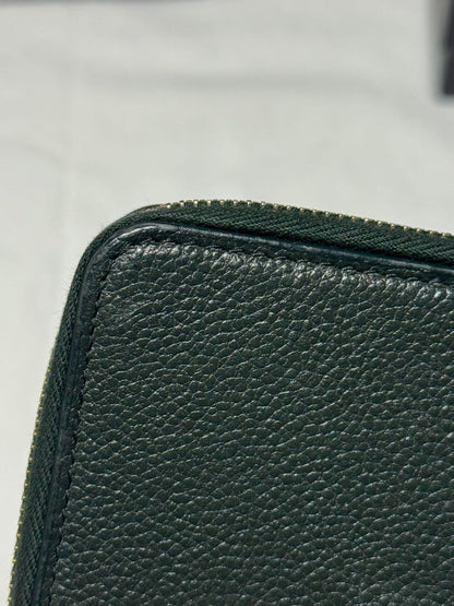 Saint Laurent Bi-fold Wallet Flap Compact Purse YSL Cassandra Khaki Authentic