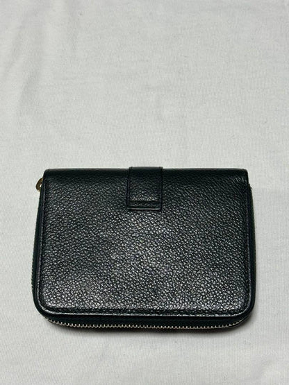 Saint Laurent Bi-fold Wallet Flap Compact Purse YSL Cassandra Khaki Authentic