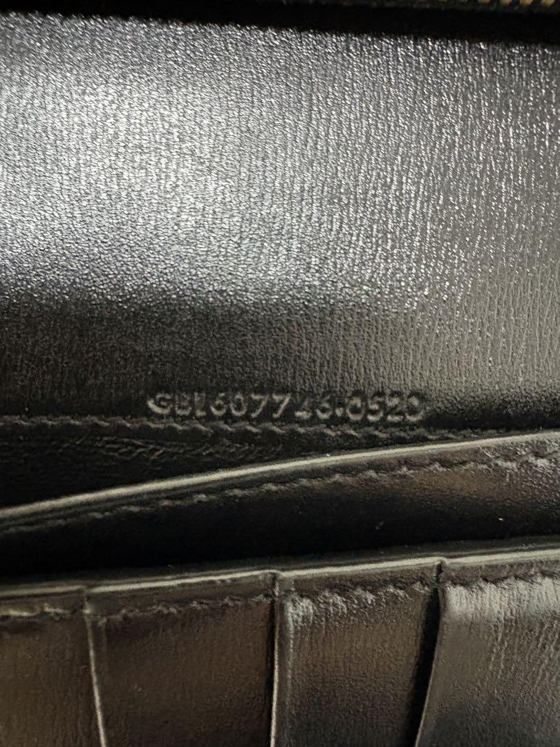 Saint Laurent Flap Wallet Long Purse YSL Cassandra Leather Black Auth