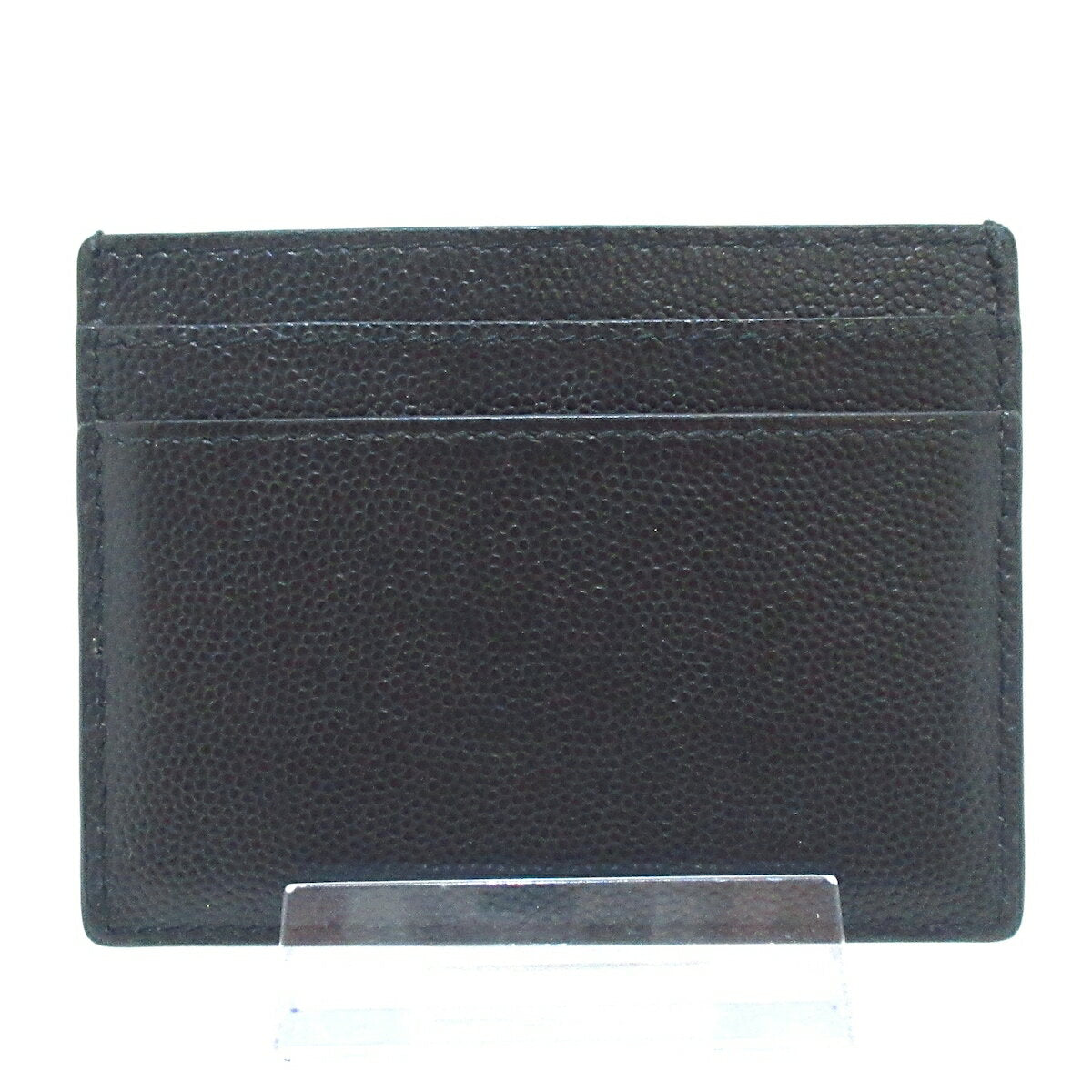 Saint Laurent Paris Card Case Holder Wallet Compact Purse Logo Leather Black