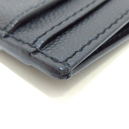 Saint Laurent Paris Card Case Holder Wallet Compact Purse Logo Leather Black
