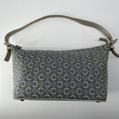 CELINE Shoulder Bag Purse C Macadam Denim Canvas Authentic